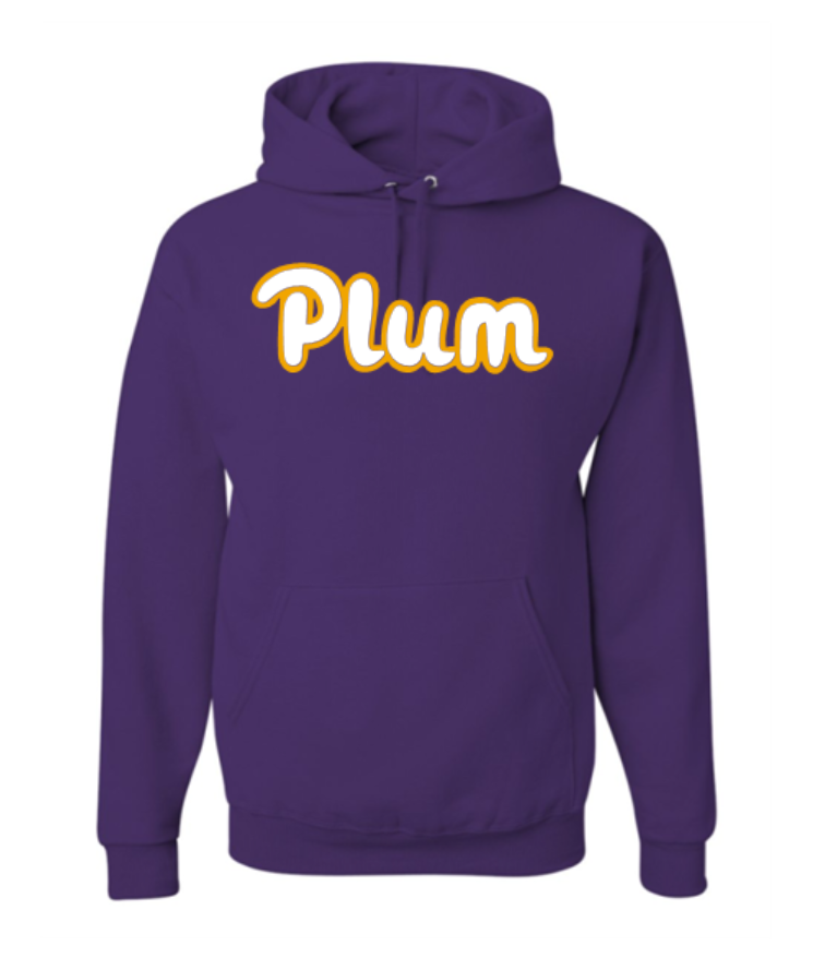 Plum Jerzees Cotton Hoodie
