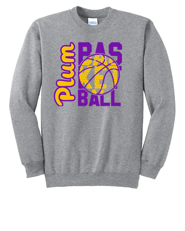 Port & Co™ Tall Essential Fleece Crewneck Sweatshirt - Basketball